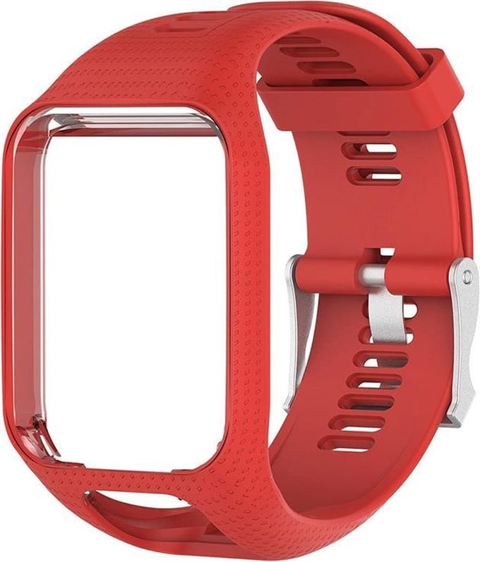 KELERINO. Siliconen bandje geschikt voor TomTom Runner/Spark modellen - Rood