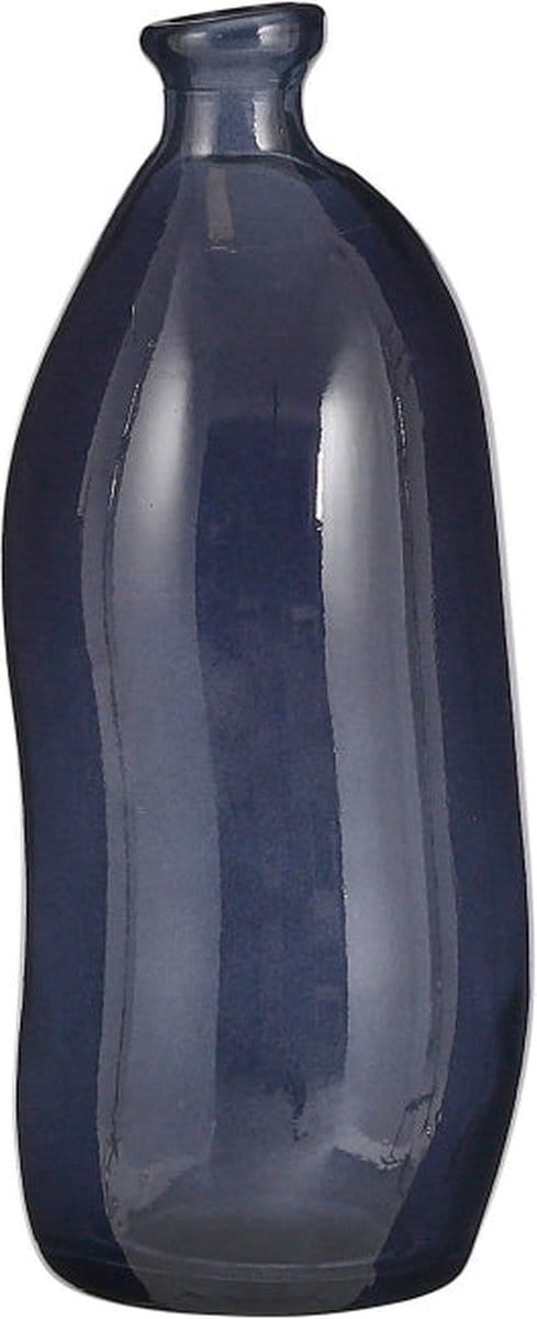 Mica Decorations Pinto Vaas - 13x13x35 cm - Glas - Zwart