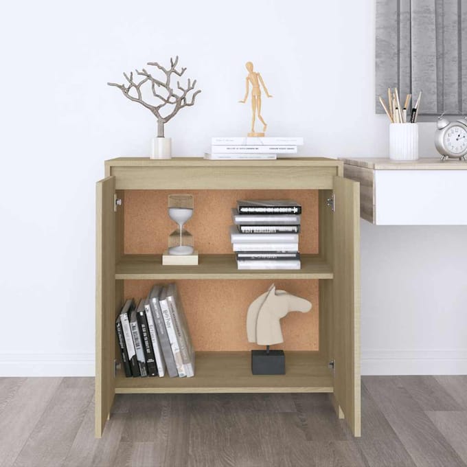 vidaXL - Dressoir - 70x41x75 - cm - bewerkt - hout - sonoma - eikenkleurig