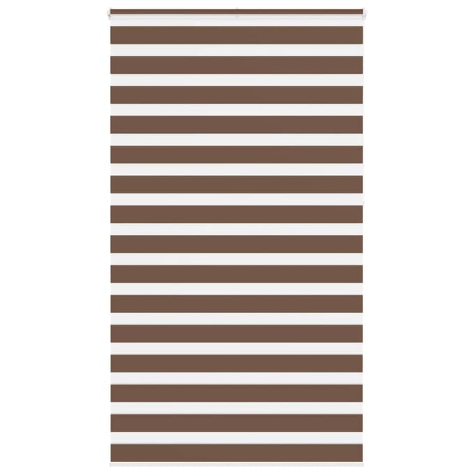 vidaXL - Zebra - rolgordijn - 130x230 - cm - stofbreedte - 125,9cm - polyester - bruin