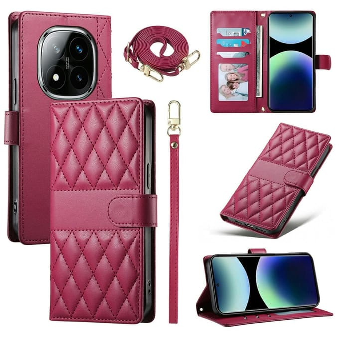 Comfycase Xiaomi Redmi Note 15 Pro 5G Bookcase met Koord Rood