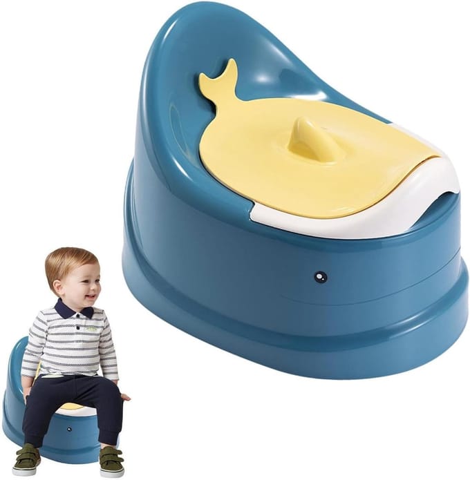 Kinderpotje - Toilet trainer - Zindelijkheidstraining - Spatbescherming - 30.8 x 25.1 cm - Blauw
