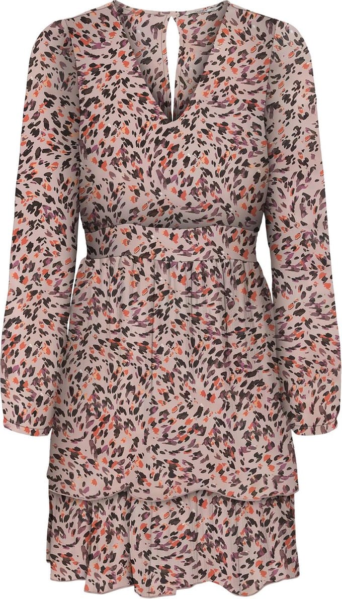ONLY - ONLADELE LIFE L/S V-NECK DRESS PTM - Dames - Mini jurken