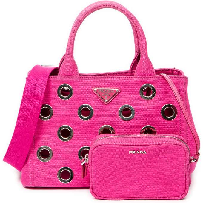 Small Grommet Canapa Tote  Schoudertas