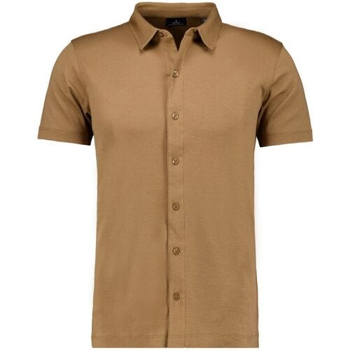 Ragman Overhemd Polohemd Short Sleeve Pima Cotton Chestnut / male