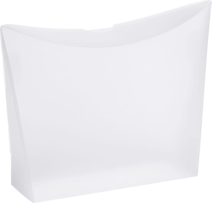 Cadeauverpakking doosje BUDGET semi-transparant, 20x20x6 cm WIT (100 stuks)