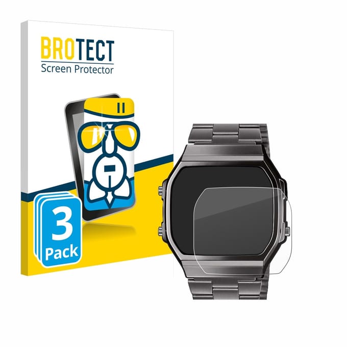 Screenprotector 3 Stuks voor Casio A168WEGG-1BEF Beschermglas transparant