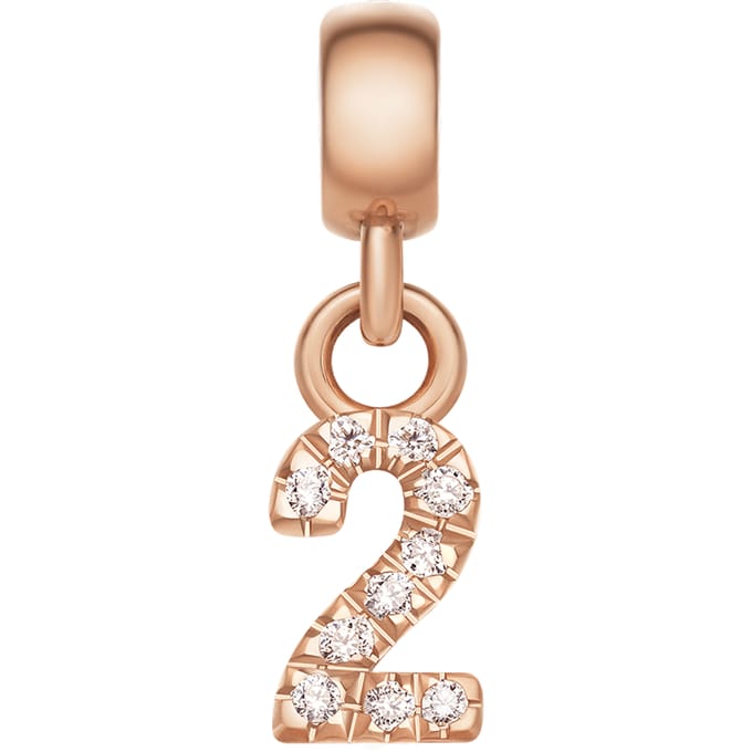 Daniel Wellington DW Charm Number 2 Rose Gold