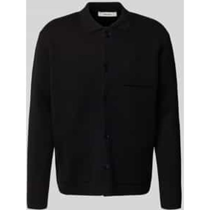 Relaxed fit gebreid jack van katoenmix, model 'MIKE'