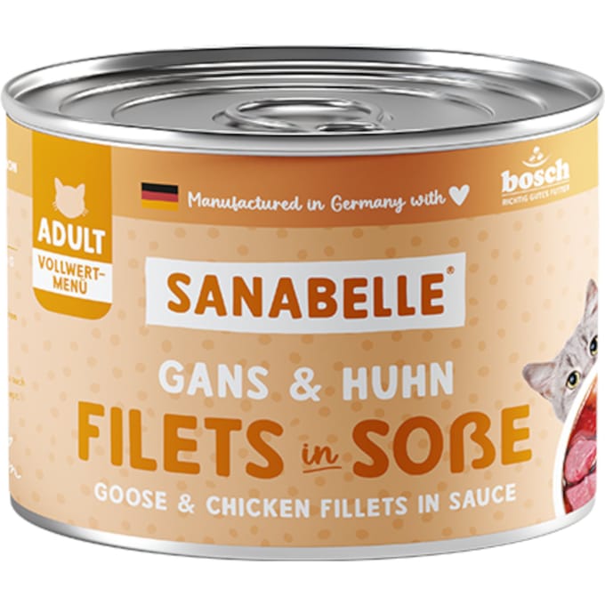 Sanabelle Vlees in Saus 6 x 180 g Kattenvoer - Gans & Kip