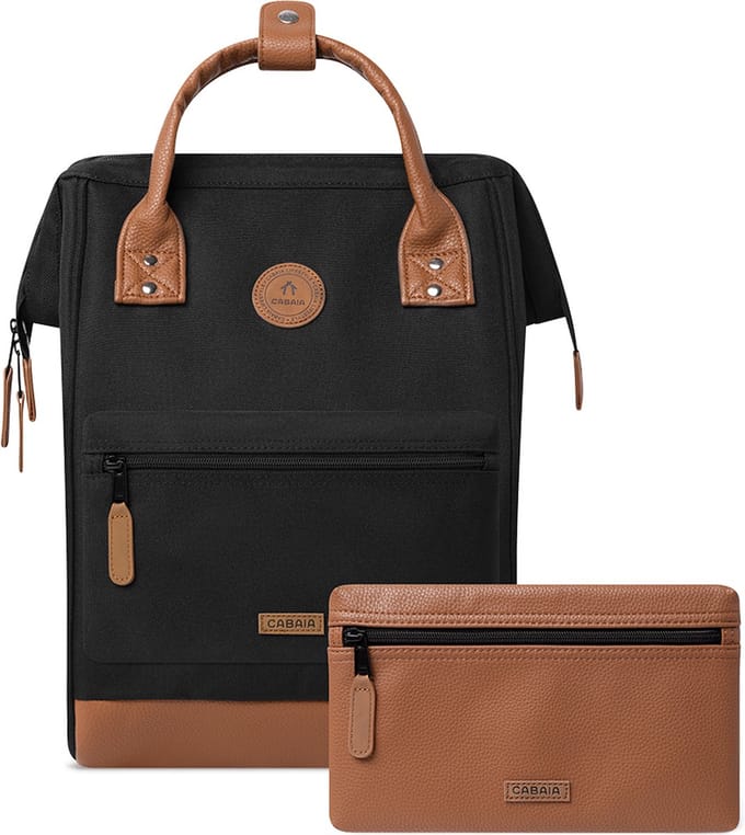 CABAIA - Rugzak Adventurer Medium 18L Cologne, Computercompartiment 13", Levenslange garantie, Brede opening - zwart