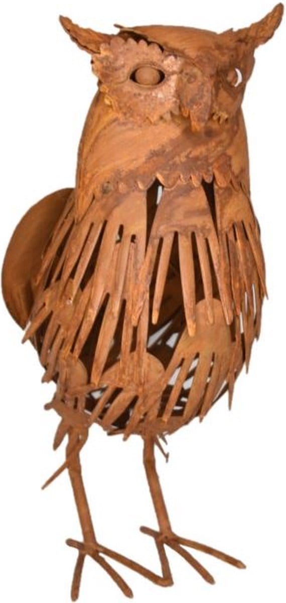 iron art Uil H36cm Ecoroest tuin beeld metaal