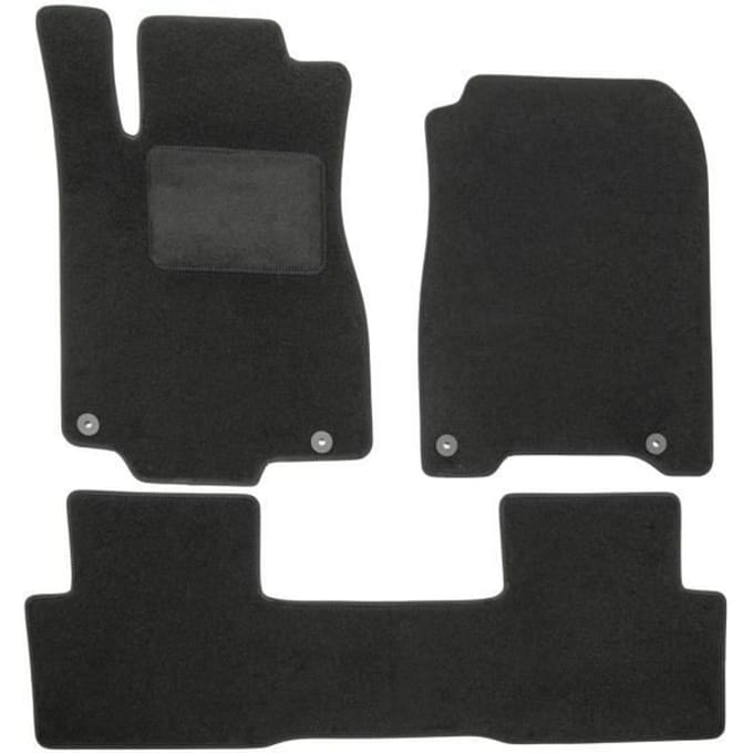 Tapis de sol - Honda - CR-V 2012-2016 - Velours noir - 3 pièces - Antidérapant et imperméable