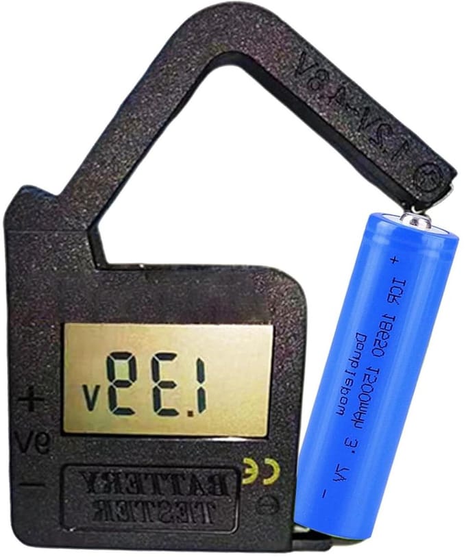 Batterijcontrole - Accutester - Batterijen Testen - Digitaal Display - Compact Formaat - Zwart