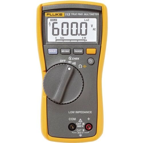 Fluke 113 Multimeter Digitaal LoZ CAT III 600 V Weergave (counts): 6000