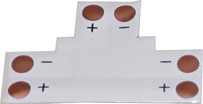 T connector - 10mm PCB - 2 pin - één kleur (5stuks)