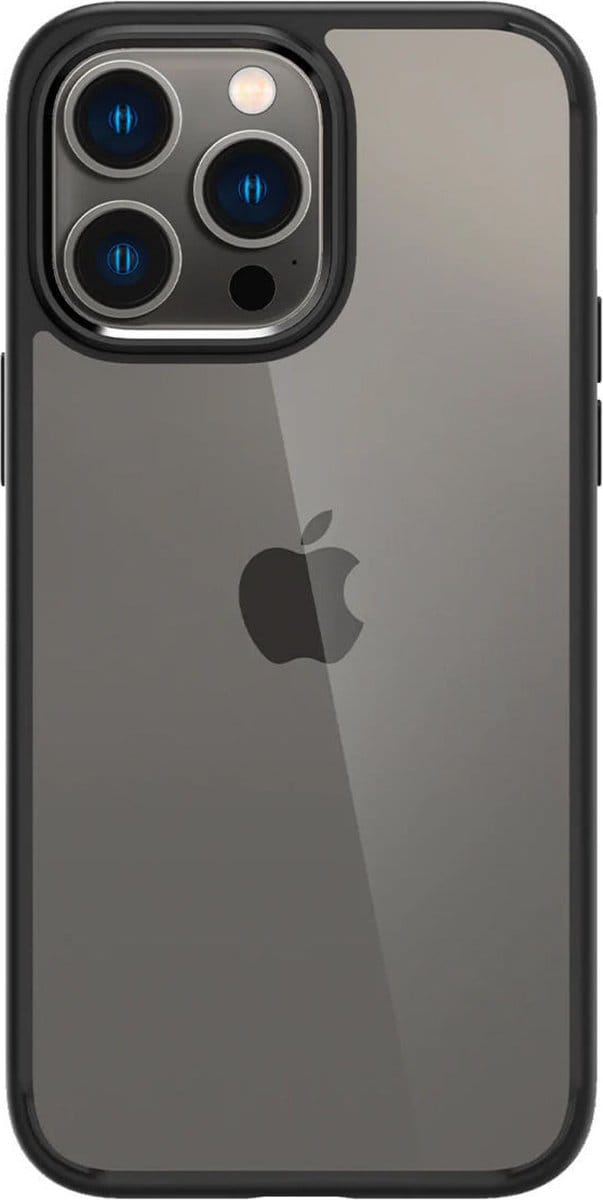 Hoesje Armor Back Cover Transparant Zwart Geschikt voor Apple iPhone 15 Pro