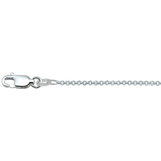 Zilveren Collier anker rond 1 1018841 50 cm