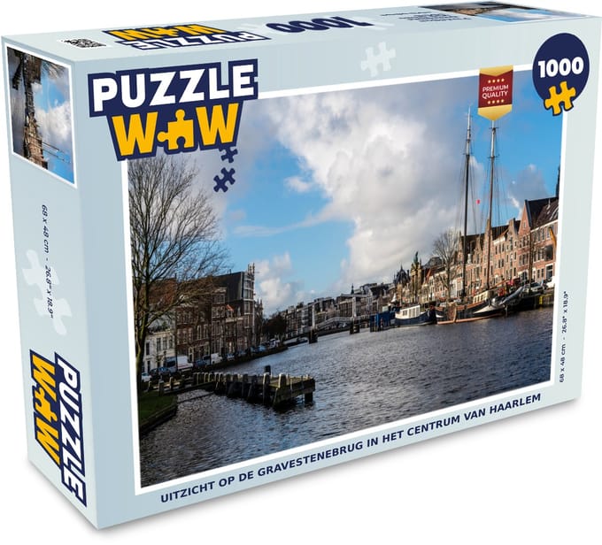 Puzzel Brug - Haarlem - Centrum - Legpuzzel - Puzzel 1000 stukjes volwassenen