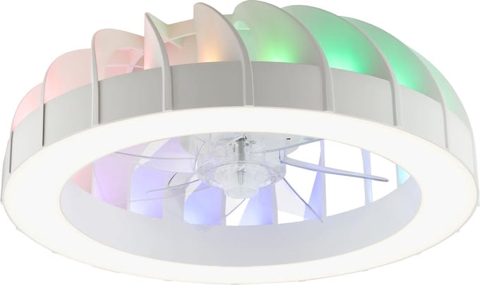 Brilliant Fanora - Plafondventilator - Met verlichting - LED 30W - 2700K-6500K - Dimbaar - Wit - Zeer stil