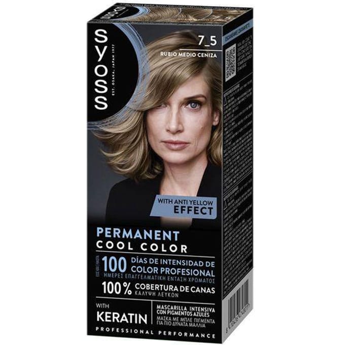 PERMANENTE KOELE KLEUR #7.5-Medium Asblond 1 st