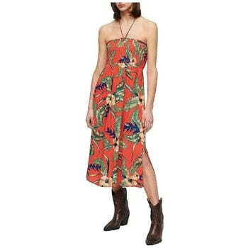 Superdry - Midi-strandjurk met smokwerk - Dames - Jurken