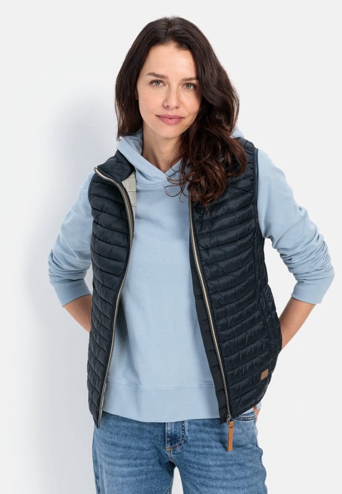 camel active Gewatteerd vest gemaakt van gerecycled polyamide - Maat - Donker blauwwomenswear-52