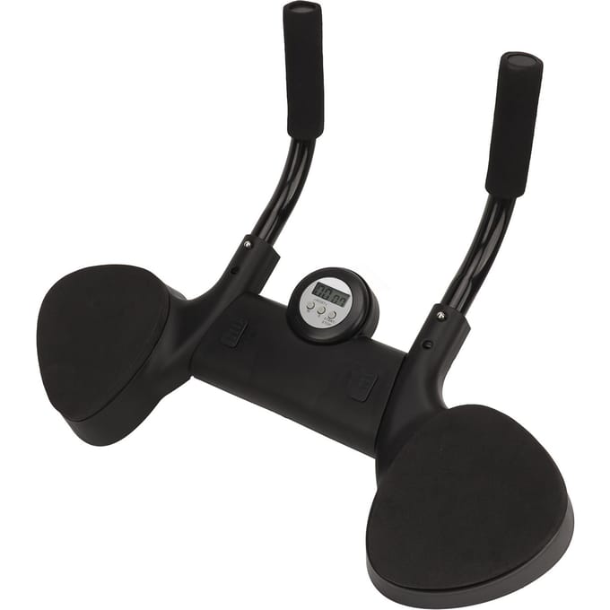 Plank Support Trainer Verdikte Elleboogbeschermers Antislip Zweetabsorberend met Timer Platte Ondersteuning black