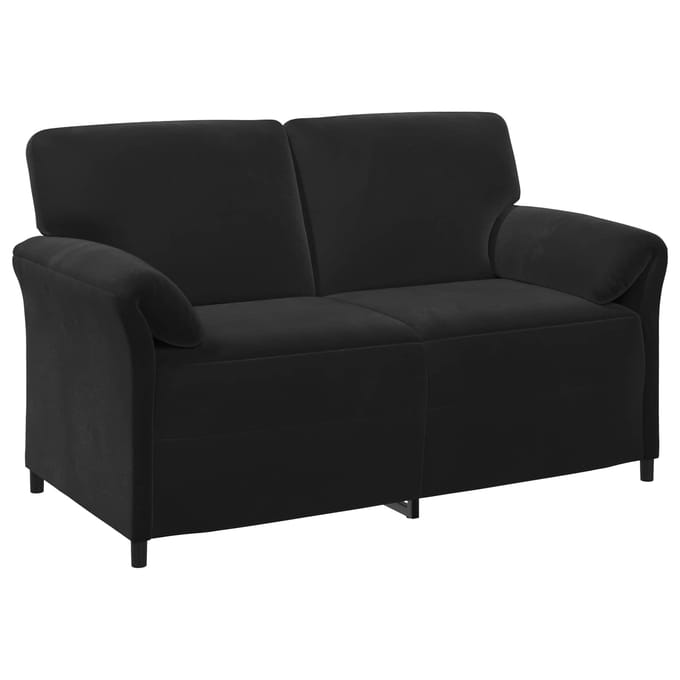 vidaXL - 2-Zits - Sofa - Zwart - 158 - x - 83 - x - 95 - cm - Fluweel