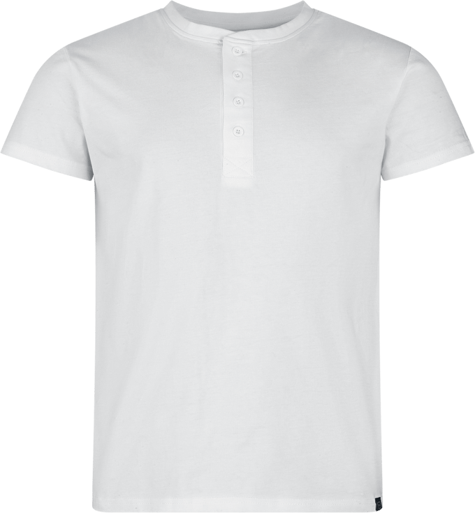 R.E.D. Rock-Engineered Design Zwarte/paarse basic tops met knoopsluiting - Heren - M