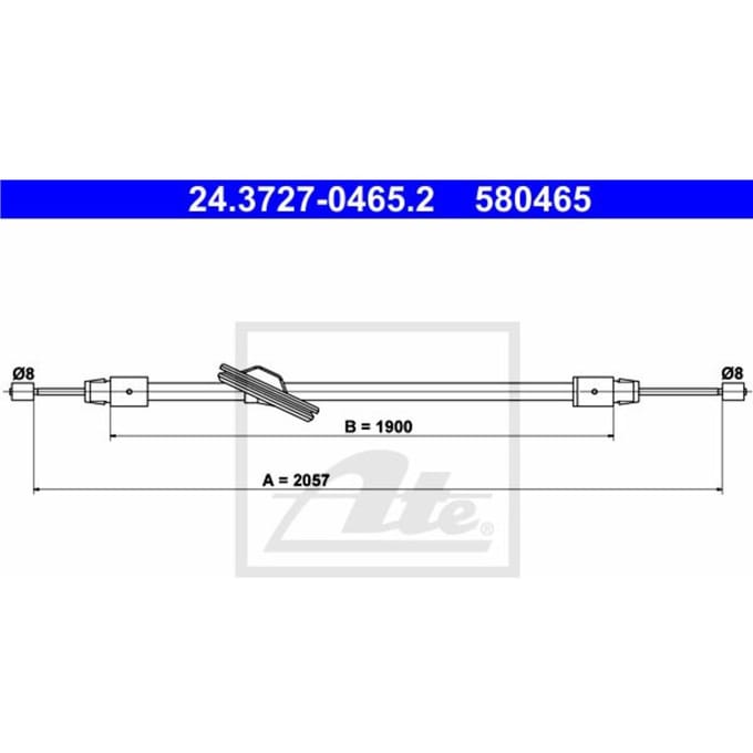 Kabel, parkeerrem ATE 24.3727-0465.2