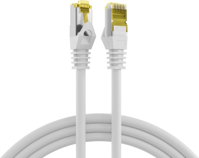 2x Patchkabel Cat.6A- Cat7 10G S/FTP PIMF Wit 2m - LabKot
