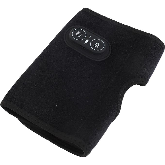 Verwarmde elleboogbrace Verstelbare warme compressie Vibratie Elleboogwikkelkussen black