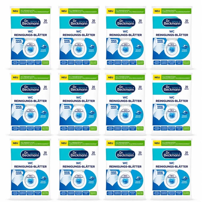 Dr. Beckmann WC Reinigingsbladeren – 12 x 20 Ocean Breeze
