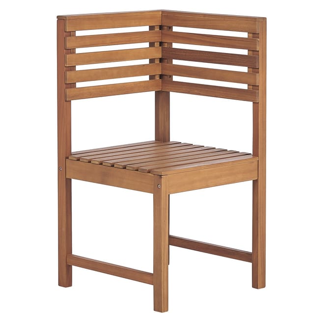 TREIA - Tuinstoel hoekstuk - Lichte houtkleur - Acaciahout
