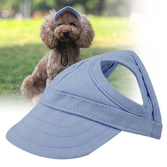 Huisdier Hond Kat Baseball Outdoor Pet Zonnekap Verstelbaar Streep Zomer Reis Sport Hoed (Blauwe M) S gray