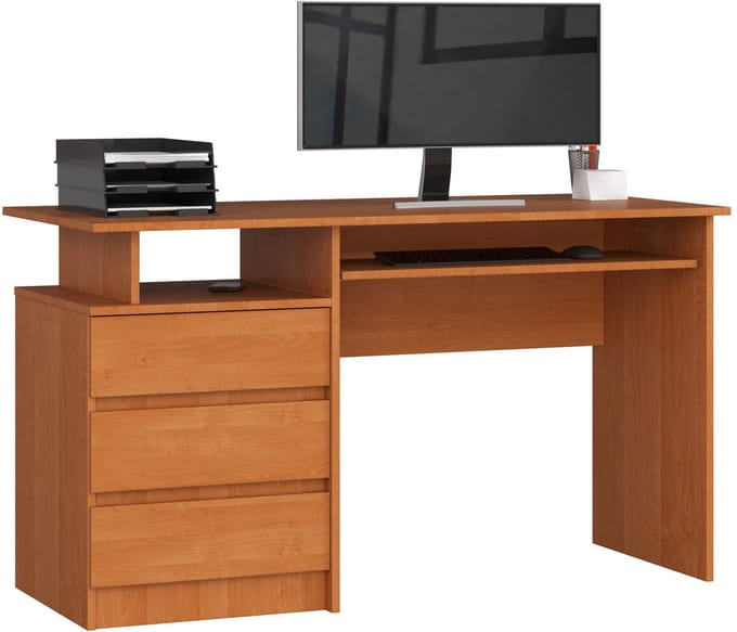 Bureau CLP 135 cm met 3 Laden / Computerbureau / Computer Tafel / Bureautafel / Els / 135 x 77 x 60 cm