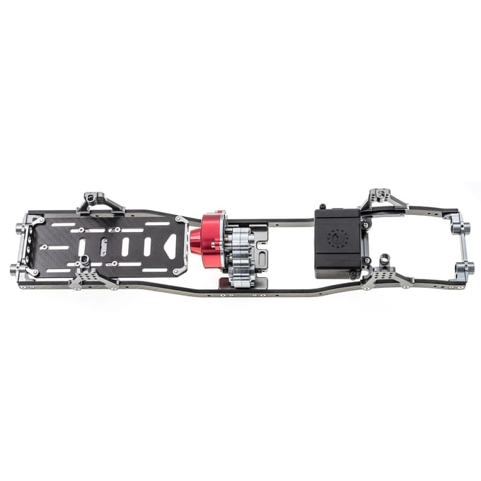 Remplacement de pièces de corps de châssis de télécommande de cadre de châssis en métal pour Axial SCX10 1:10 À distance rouge/noir