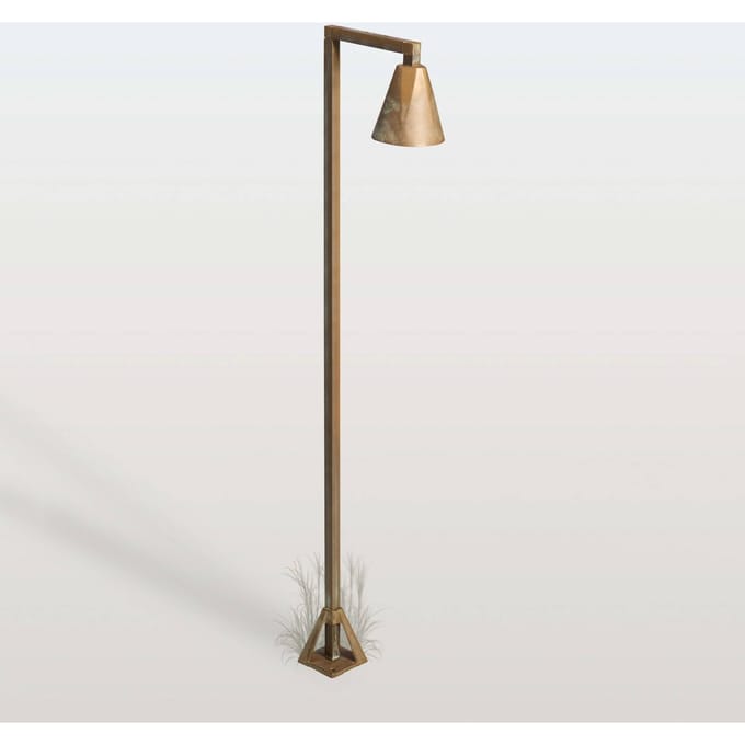 Moretti Luce LED tuinpadverlichting Silva Disk, 100 x 19 cm, antiek messing