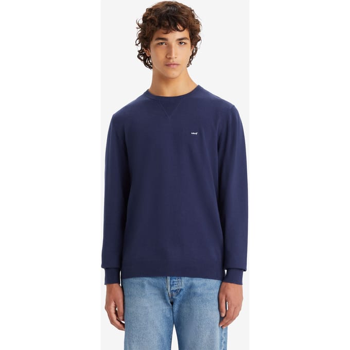 Levi's Lightweight Housemark Sweater Blue Größe: L | Pullover Outlet | Herren | Blau