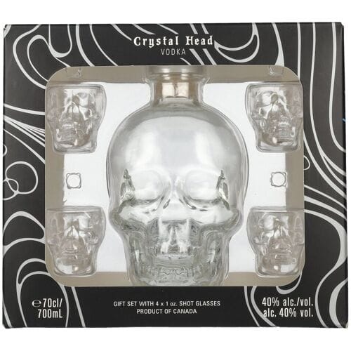 Crystal Head Wodka Crystal Head Vodka 40% Vol. 0,7l in geschenkverpakking met 4 Shotgläsern