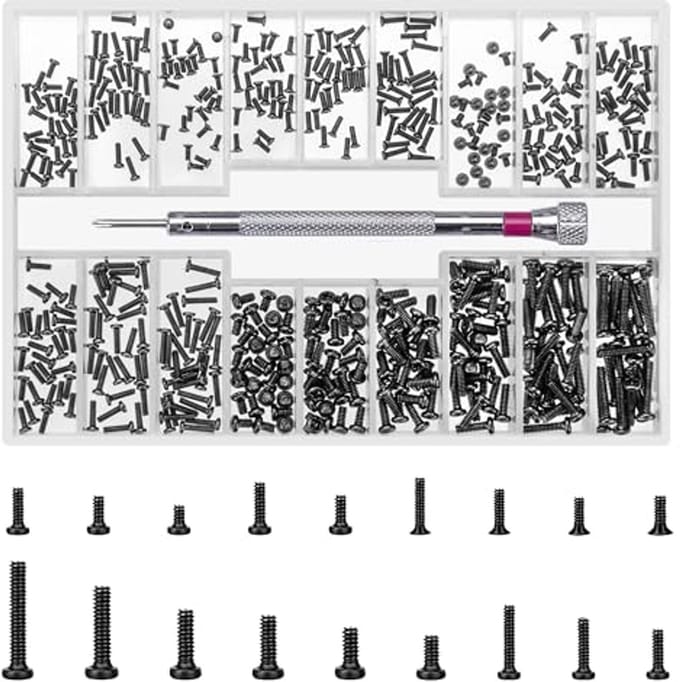 500 stuks Microschroeven Set voor Reparaties - M1.2/M1.4/M2 Kleine Schroeven