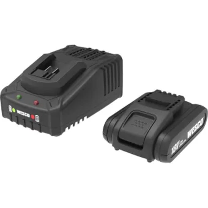 Wesco Kit Batterij + Lader 18v Ws9912 - Lithium-ion - 18v - 1,5ah - Oplaadbaar