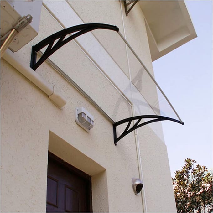 Dubbelzijdig Anti-UV Polycarbonaat Luifel met Stevige Beugel voor Terras en Deur