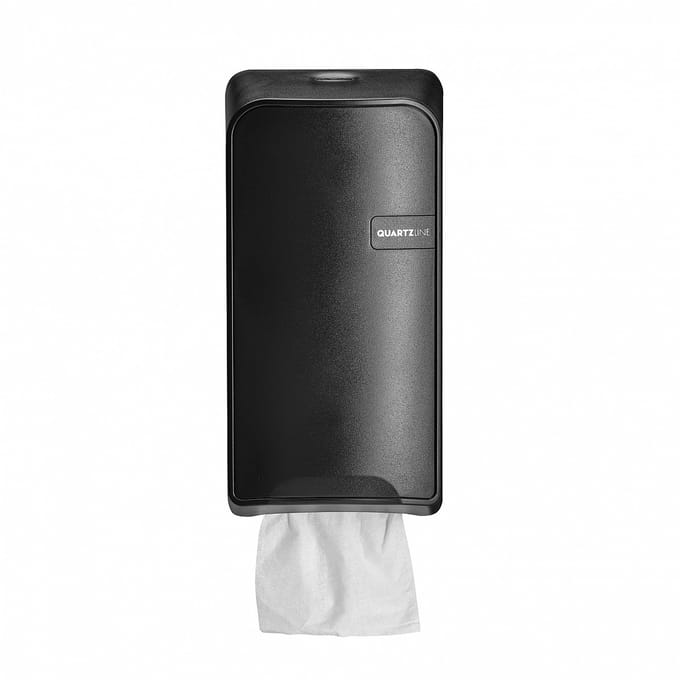 Quartz bulkpack toiletpapier dispenser zwart