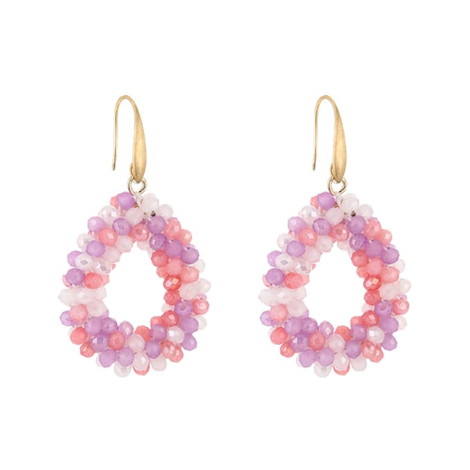 Oorbellen Crystal Summer Glow - Lila Mix