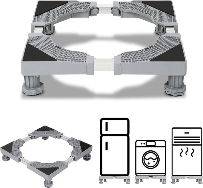 Verstelbaar Onderstel voor Wasmachine en Droger – 41-65 cm – Stabiliteit en Comfort