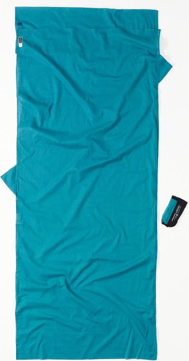 Cocoon Insect Shield Travelsheet, Egyptian Cotton (Maat - 210 x 82 cm, Kleur - Lagune blue)