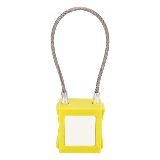 Cadenas de sécurité en acier avec anse de 85 mm et 2 clés pour l'entretien des équipements jaune
