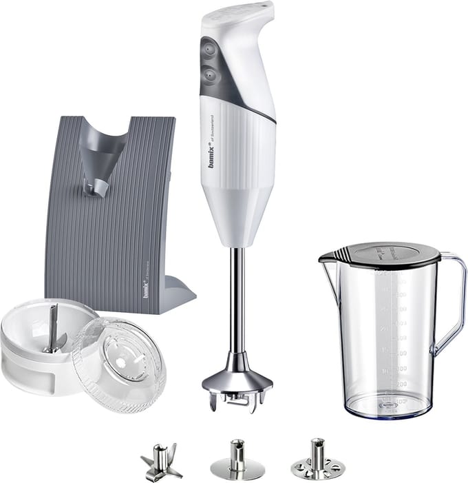 Bamix Staafmixer Swissline M200 Silver - 200 W - Met Accessoires & Smart Helpers